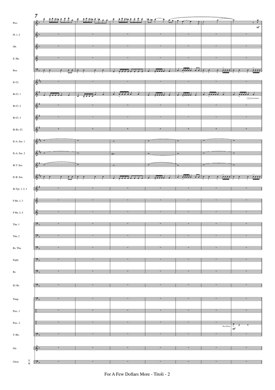 For A Few Dollars More Concert Band scores gallery preview page 5