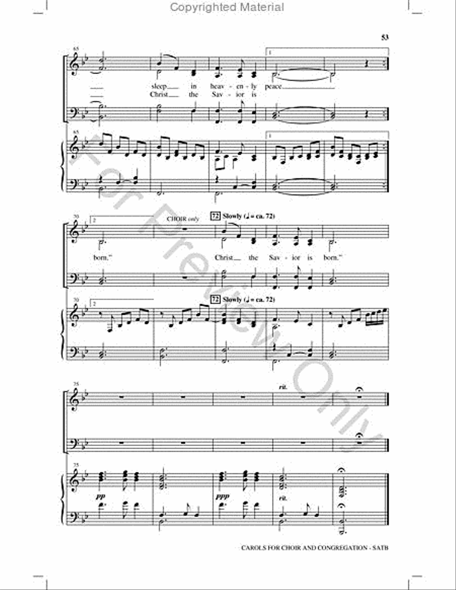 Carols for Choir and Congregation Choir scores gallery preview page 52