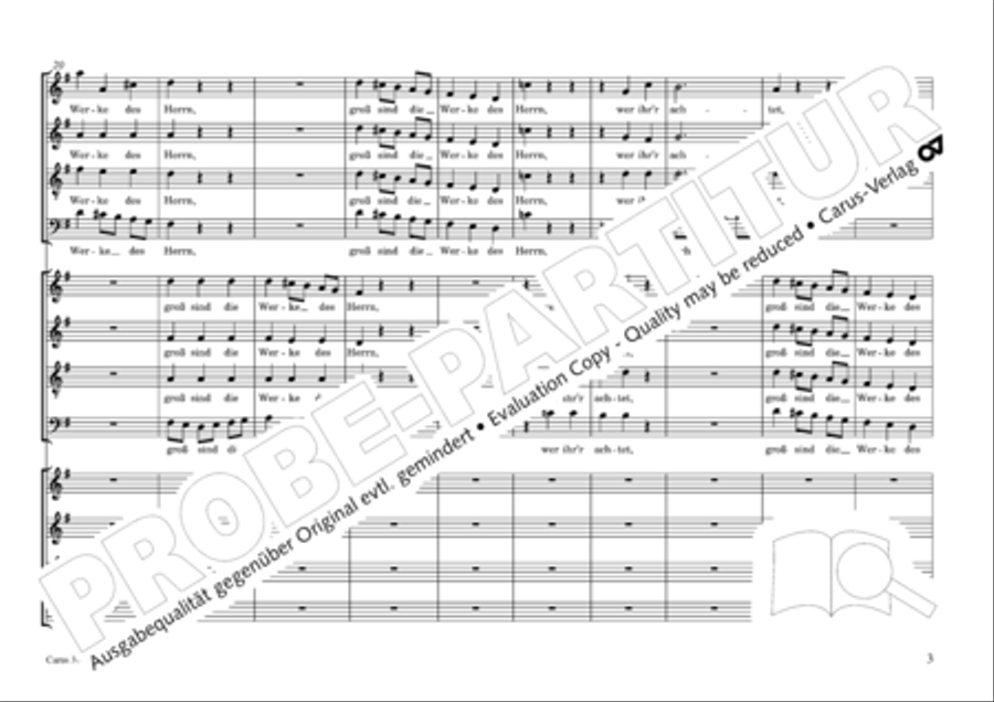 Gross sind die Werke des Herrn 4-Part scores gallery preview page 4
