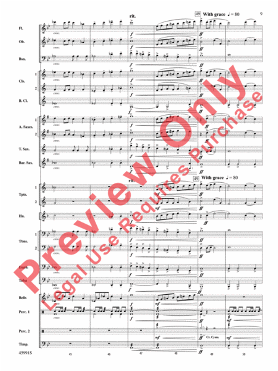 Snowfall Concert Band scores gallery preview page 10