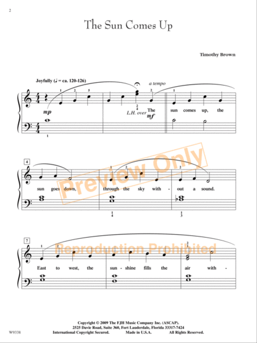 The Sun Comes Up The Sun Comes Up Easy Piano scores gallery preview page 3