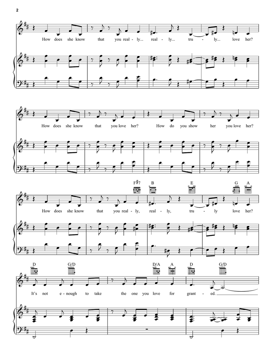 That's How You Know (from Enchanted) Piano, Vocal, Guitar scores gallery preview page 2