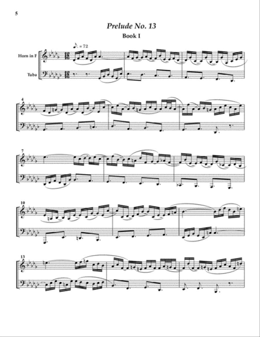 Five Sets of Preludes and Fugues Brass Ensemble scores gallery preview page 6