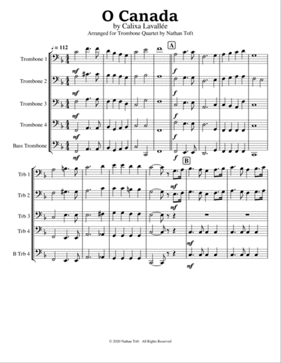 O Canada O Canada Brass Ensemble scores gallery preview page 5
