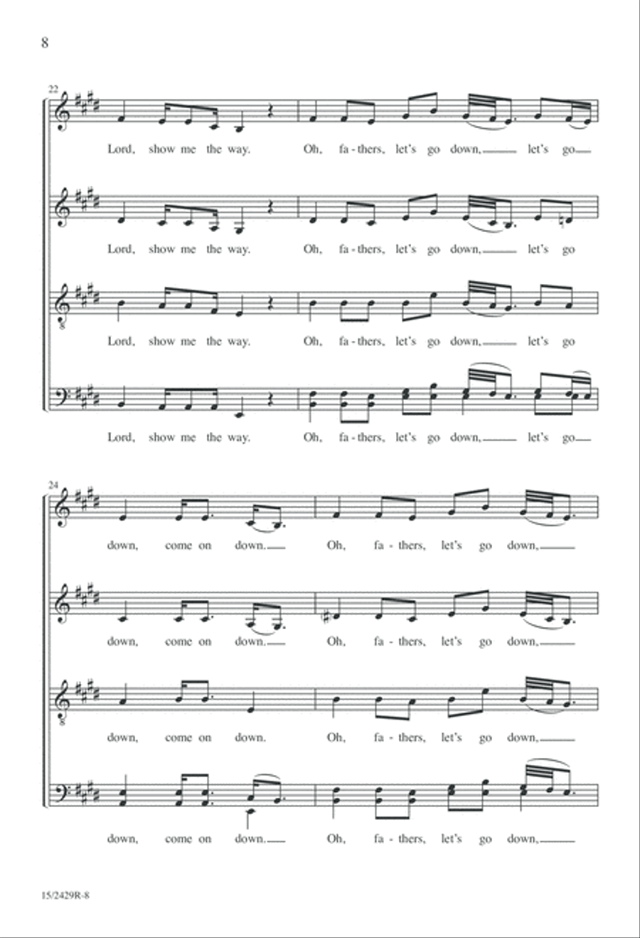 Down to the River to Pray Divisi scores gallery preview page 8