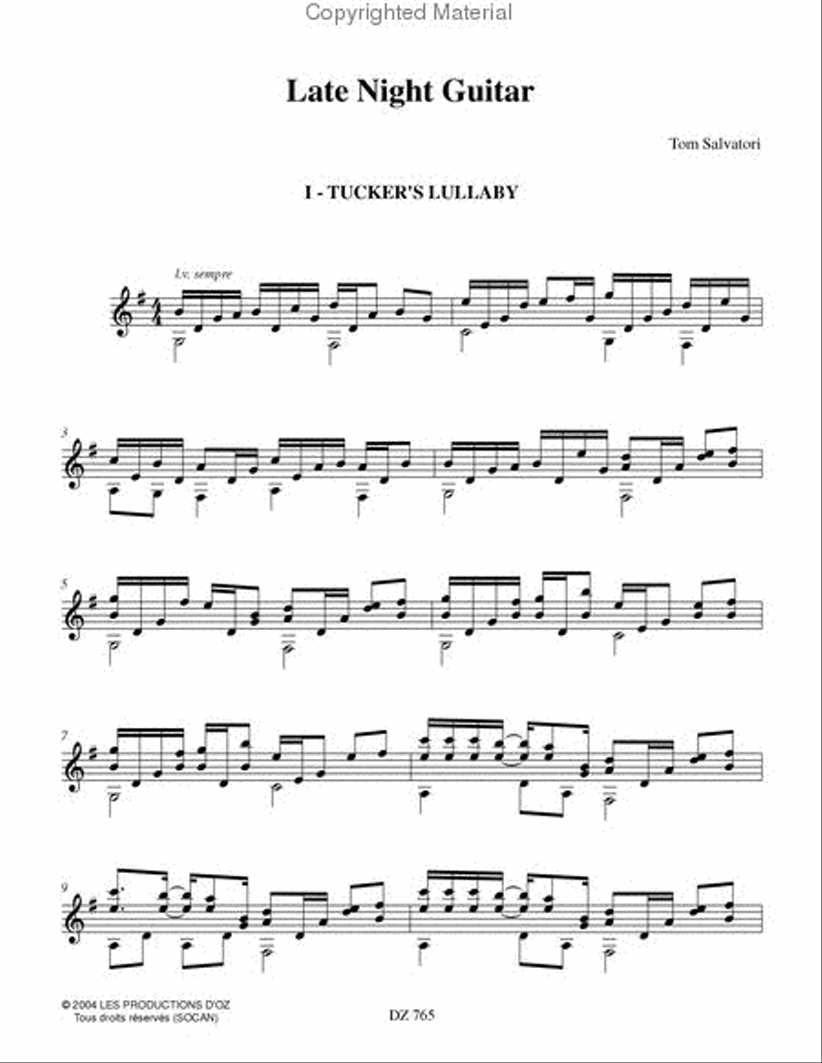 Late Night (CD incl.) Late Night (CD incl.) Classical Guitar scores gallery preview page 2