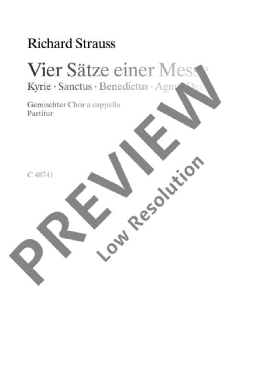 Vier Sätze einer Messe 4-Part scores gallery preview page 2