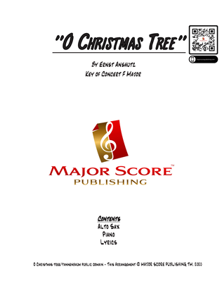 O Christmas Tree - Alto Saxophone & Piano - F Major