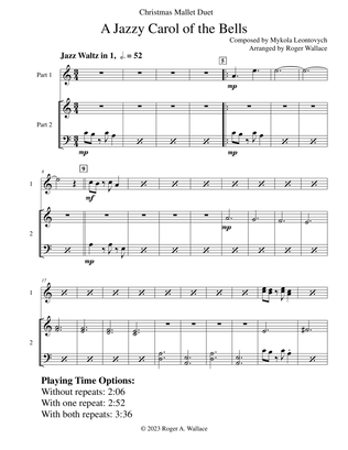Carol of the Bells (Jazz Waltz for Vibraphone & Marimba Duet)