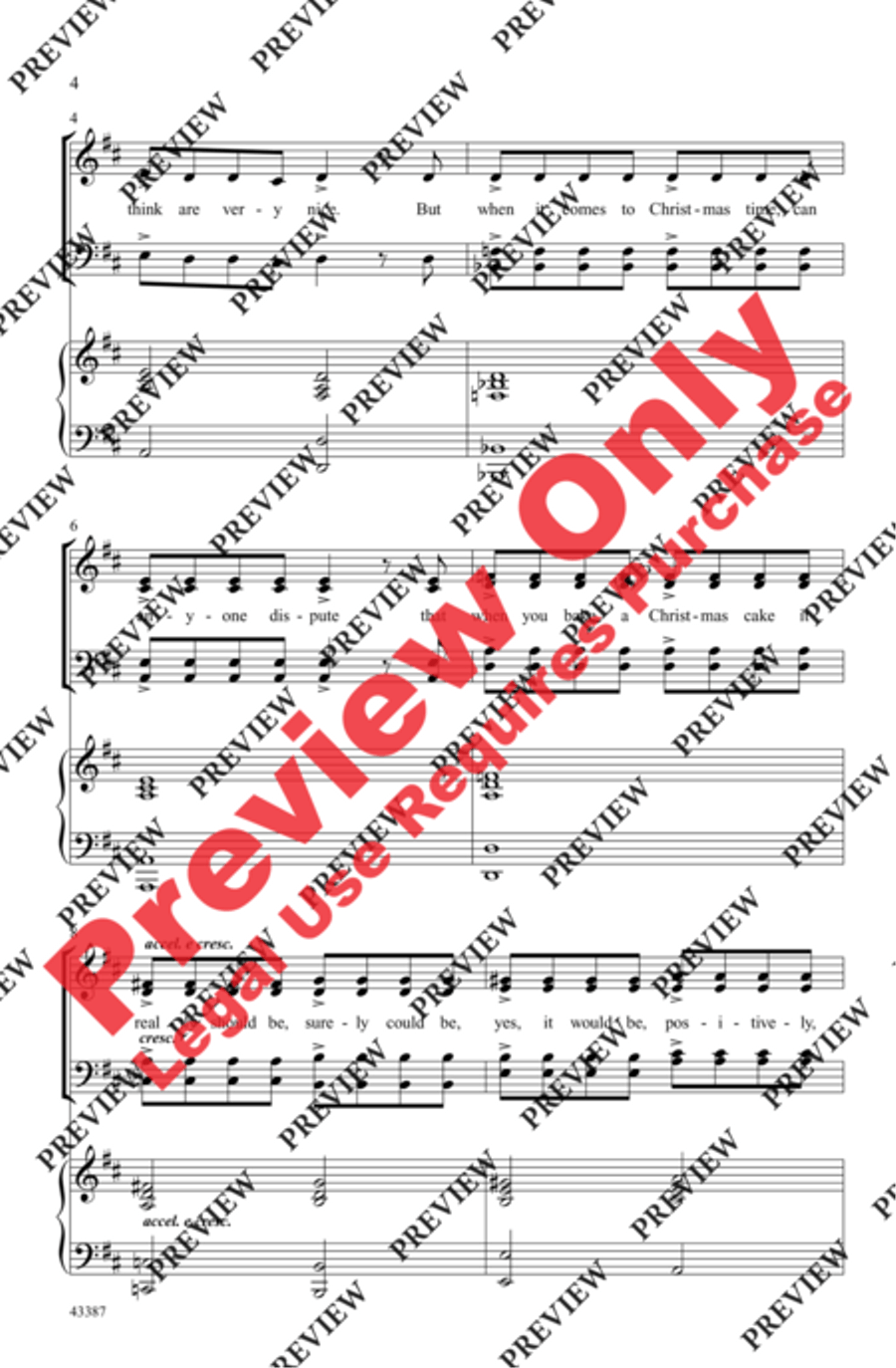 Fruitcake 4-Part scores gallery preview page 3