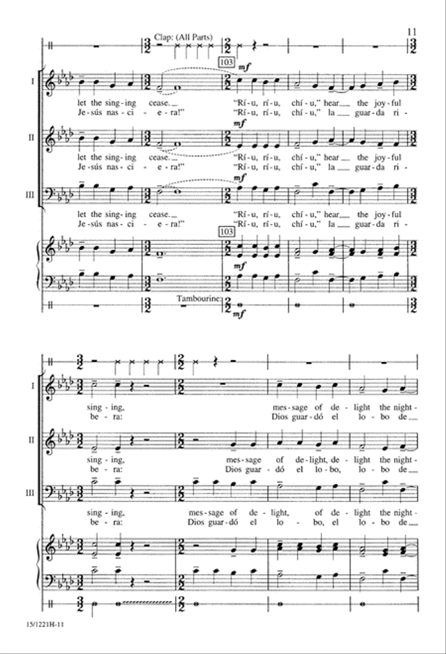 Ríu, Ríu, Chíu 3-Part scores gallery preview page 12