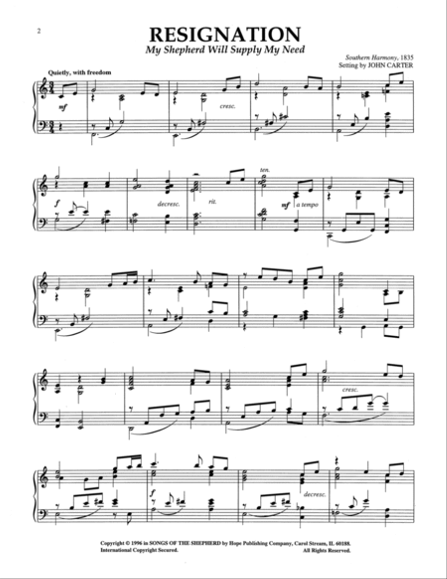 Songs of the Shepherd Piano Solo scores gallery preview page 6
