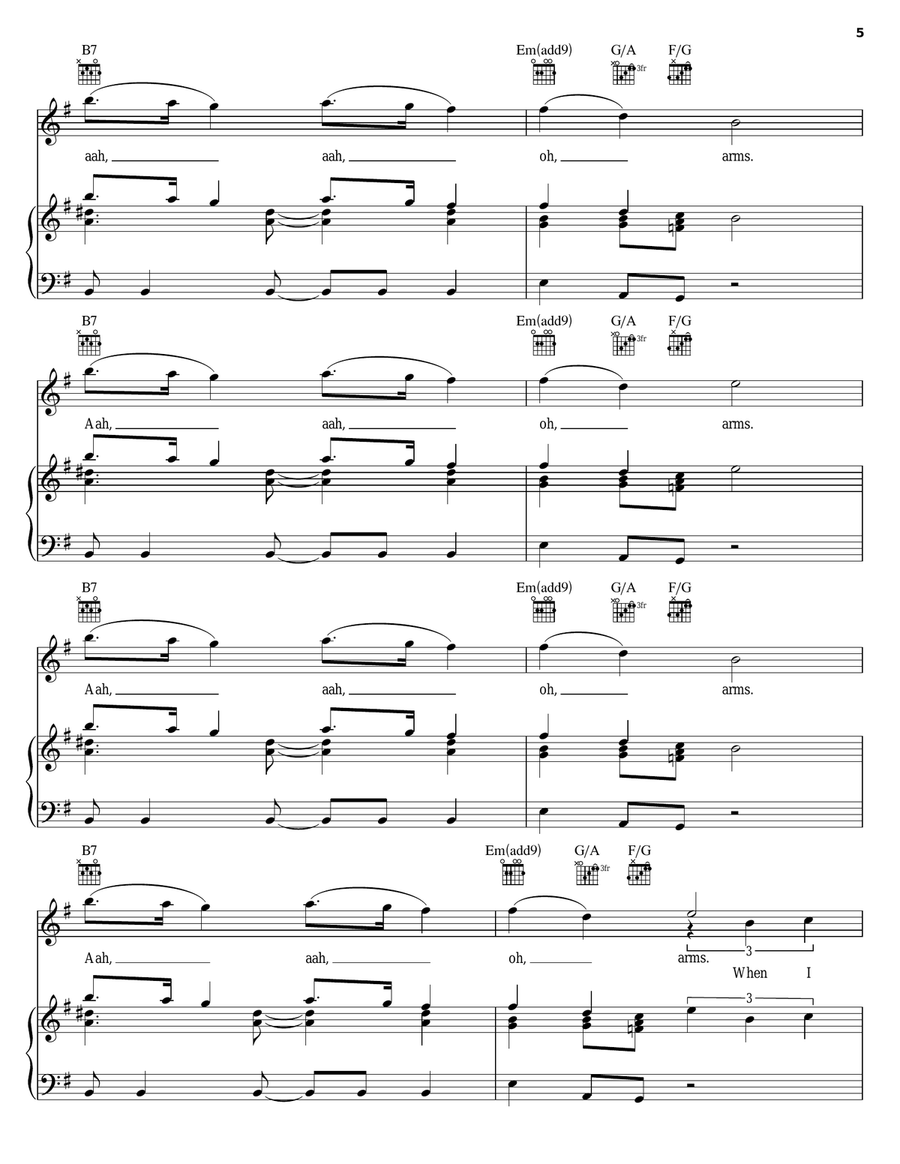 Señorita Señorita Piano, Vocal, Guitar scores gallery preview page 5