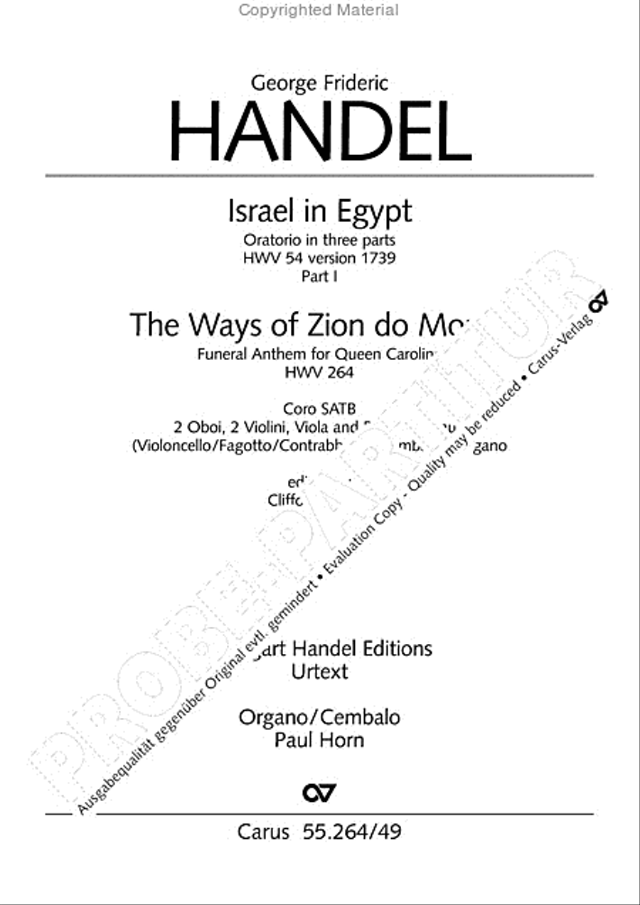 Israel in Egypt - Part I Organ scores gallery preview page 4