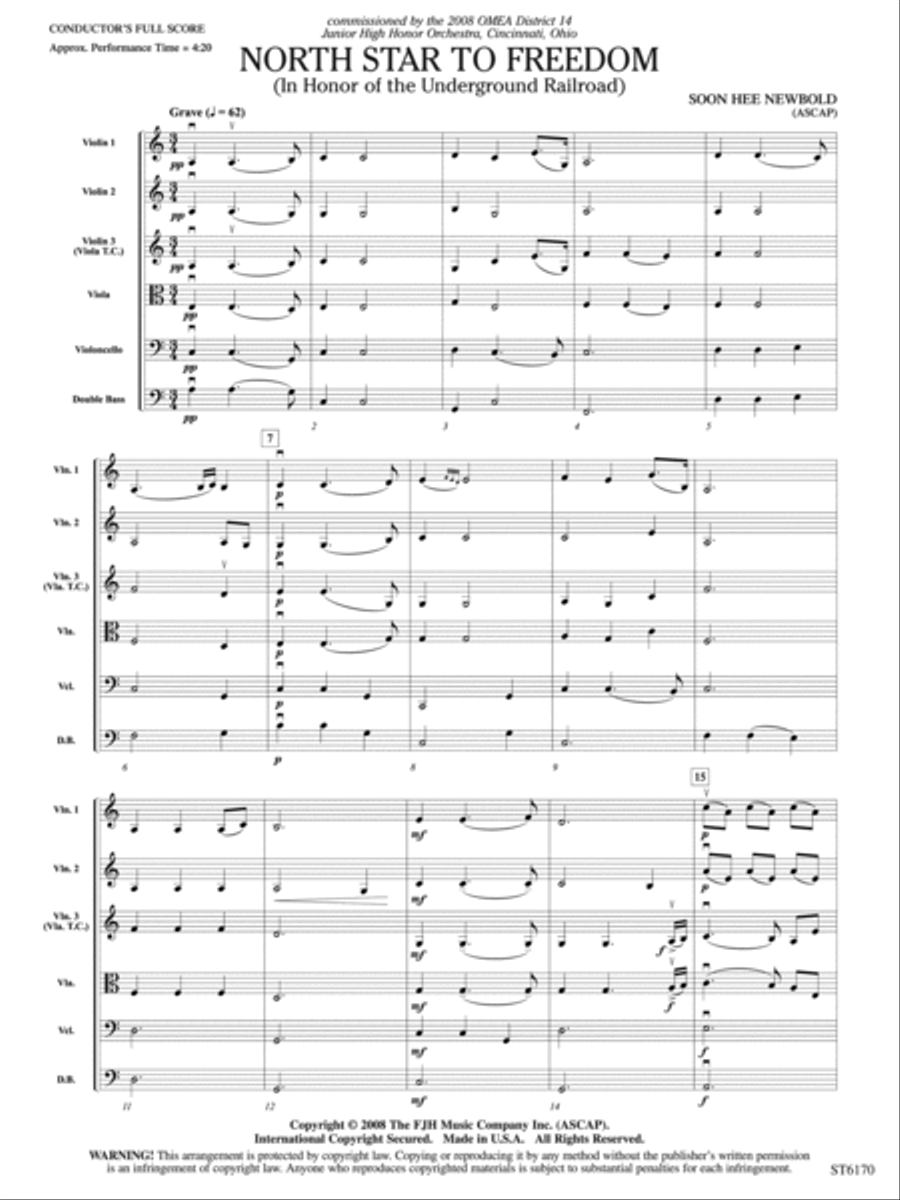 North Star to Freedom (In Honor of the Underground Railroad): Score String Orchestra scores gallery preview page 3