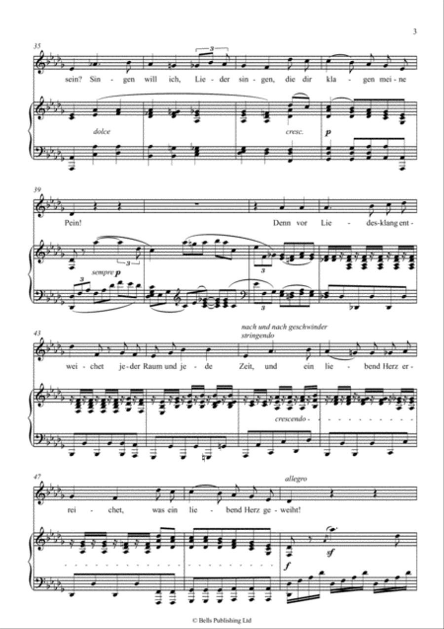 An die ferne Geliebte, Op. 98 (D-flat Major) Voice Solo scores gallery preview page 3
