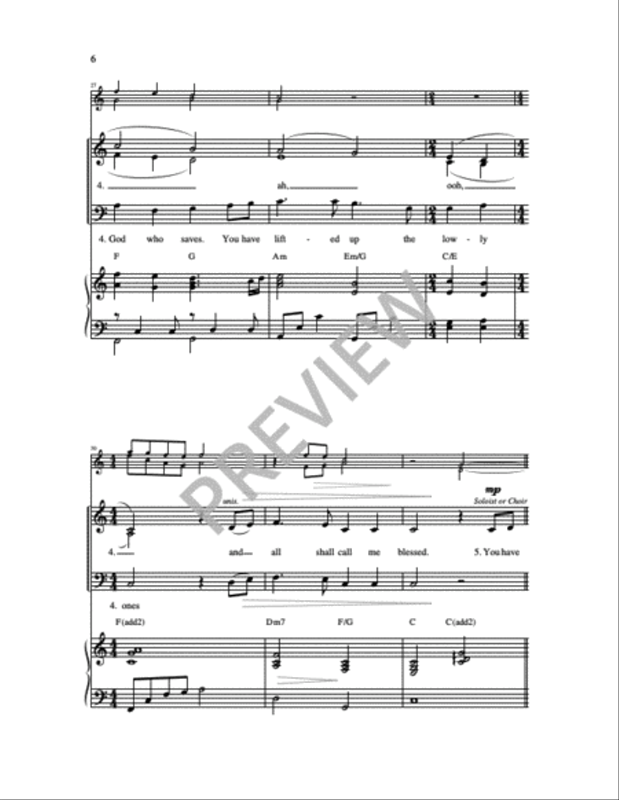 Magnificat 4-Part scores gallery preview page 6