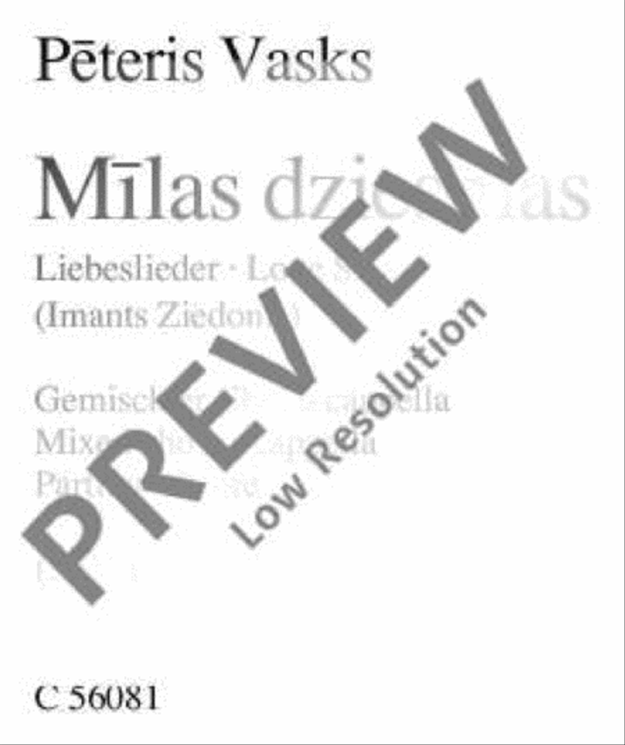 Mīlas dziesmas A Cappella scores gallery preview page 2