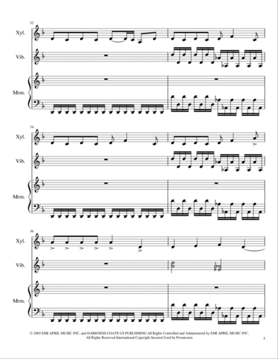 Bat Country Percussion Ensemble scores gallery preview page 5