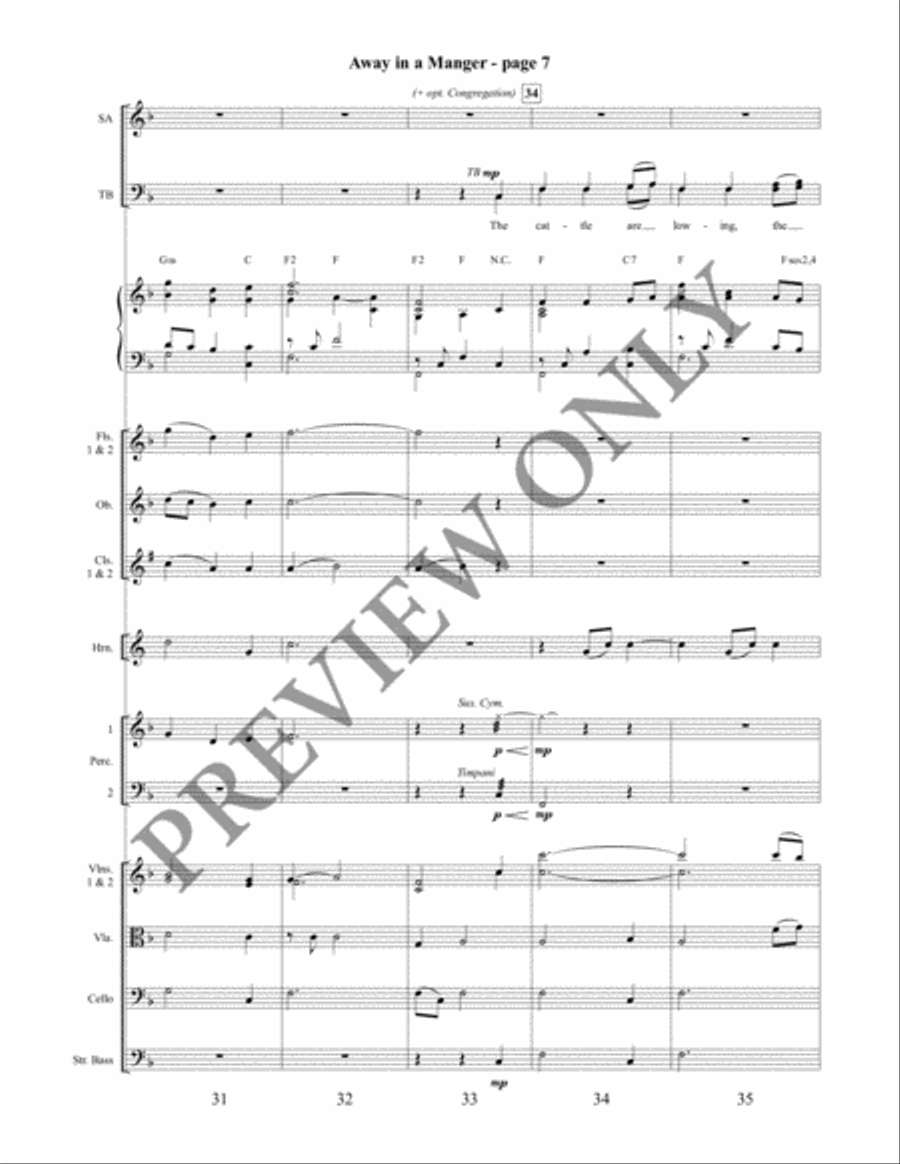 Away in a Manger Away in a Manger 4-Part scores gallery preview page 8