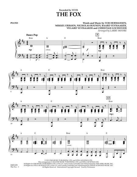 The Fox (What Does the Fox Say?) (arr. Larry Moore) - Piano
