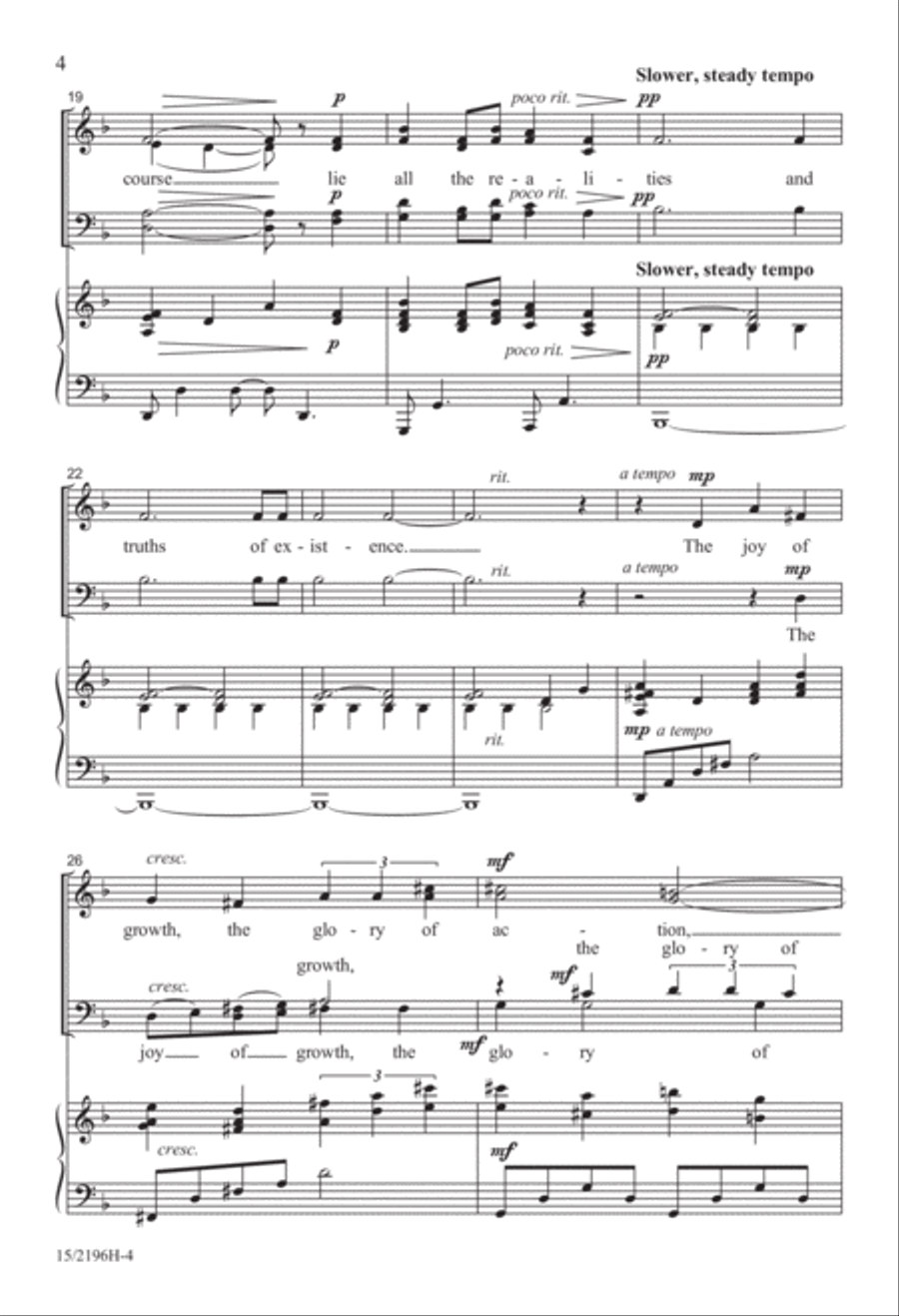 Look to This Day, for It Is Life! 4-Part scores gallery preview page 4