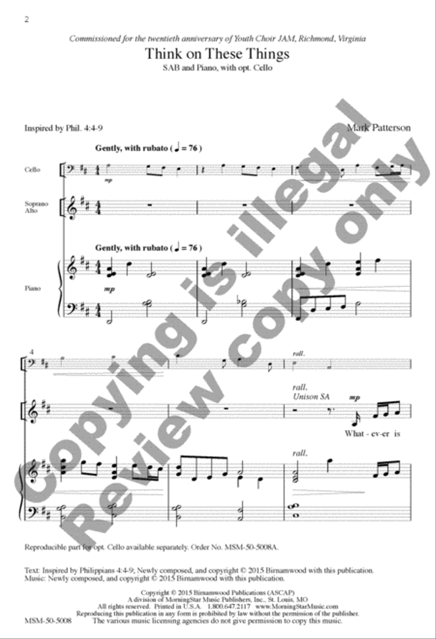 Think on These Things 3-Part scores gallery preview page 12