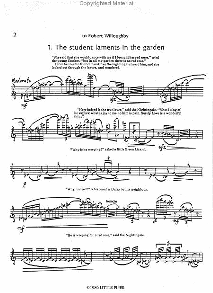 The Nightingale and the Rose Flute Solo scores gallery preview page 2
