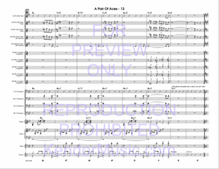 Pair Of Aces, A (Full Score) Jazz Ensemble scores gallery preview page 13