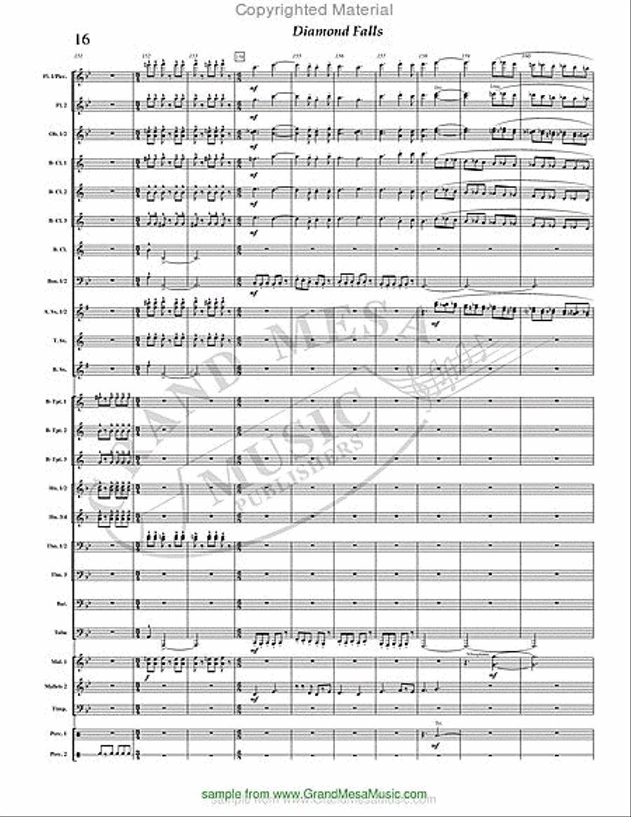 Diamond Falls Concert Band scores gallery preview page 17