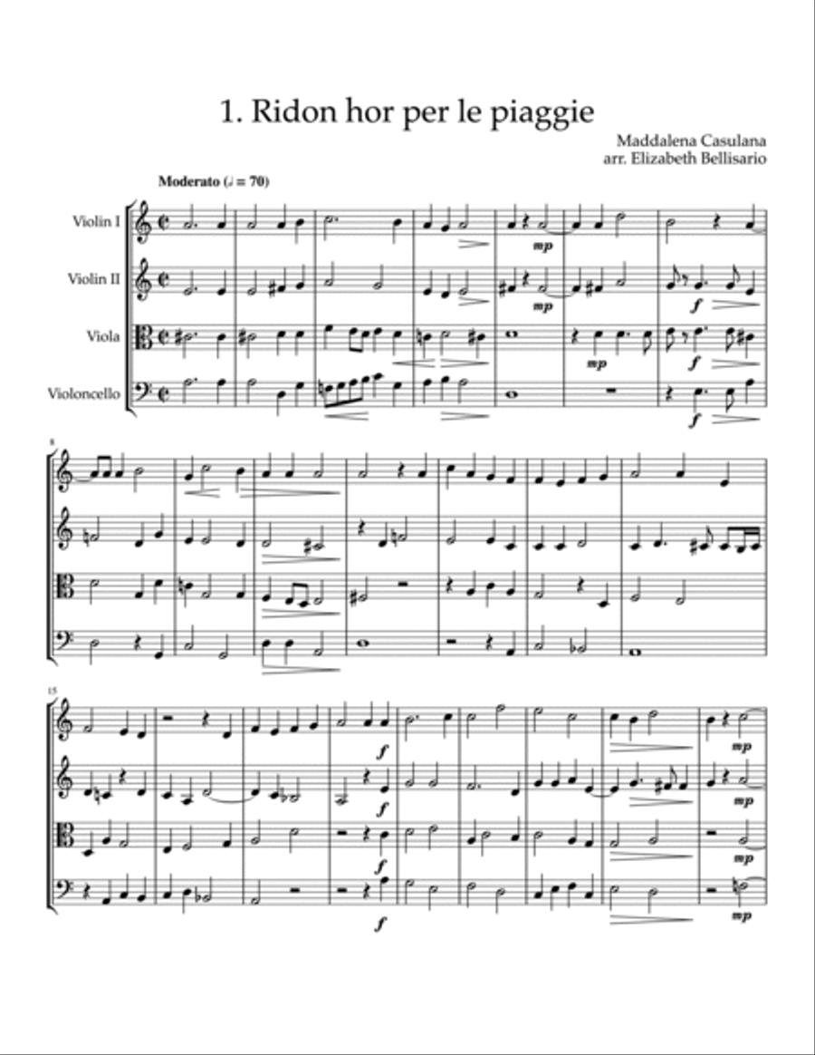 Five Madrigals (string quartet) String Quartet scores gallery preview page 4
