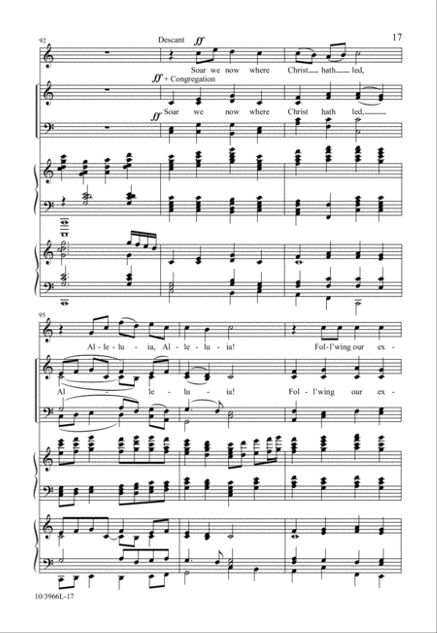 Raise Your Joys and Triumphs High 4-Part scores gallery preview page 18