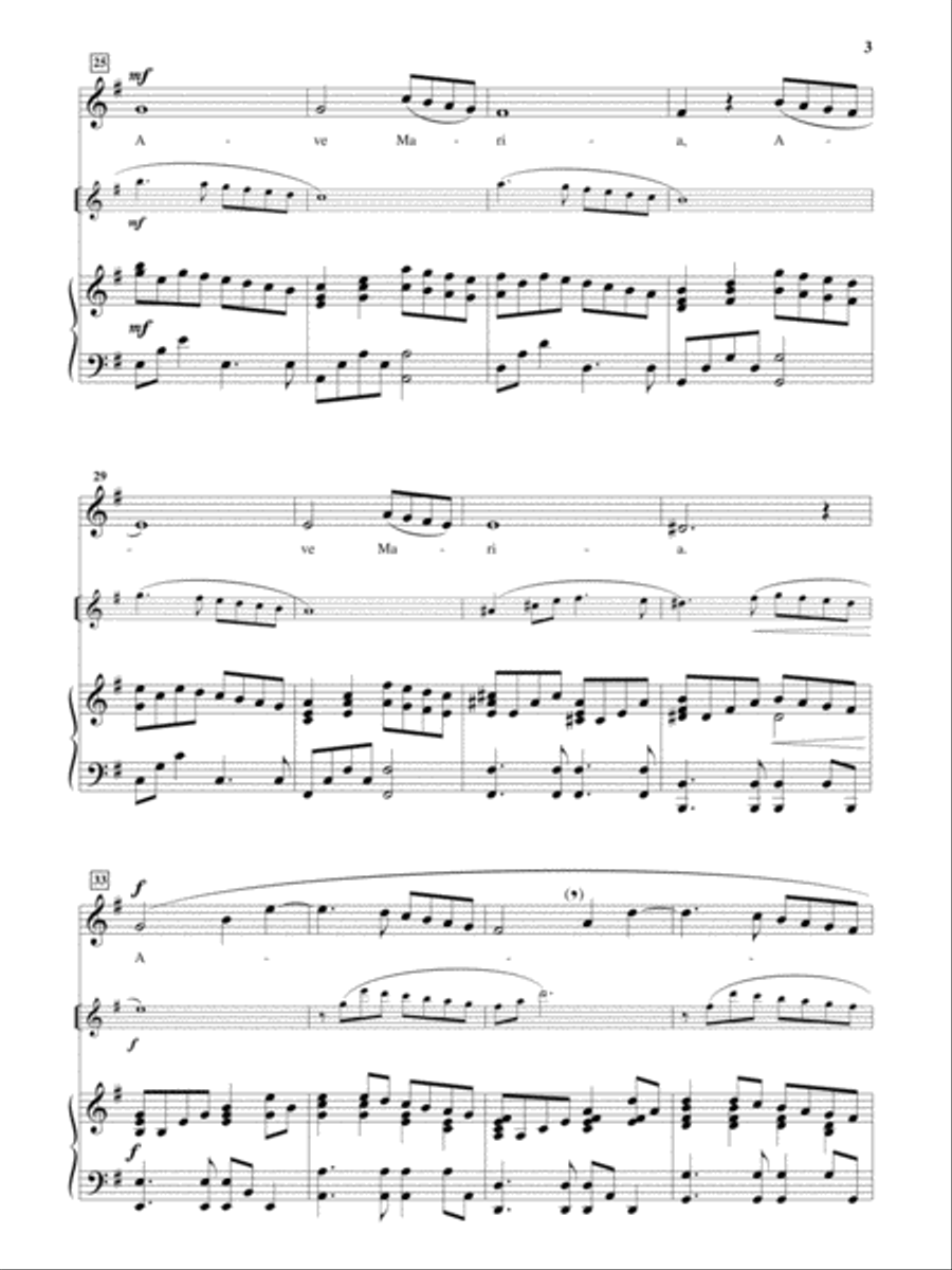 Ave Maria [Medium Voice] Medium Voice scores gallery preview page 3