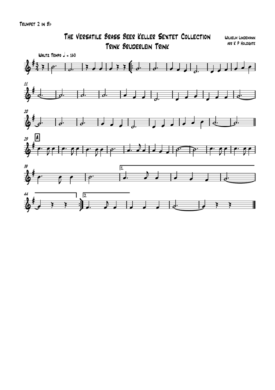 Trink Trink Bruderlein Trink Brass Ensemble scores gallery preview page 4