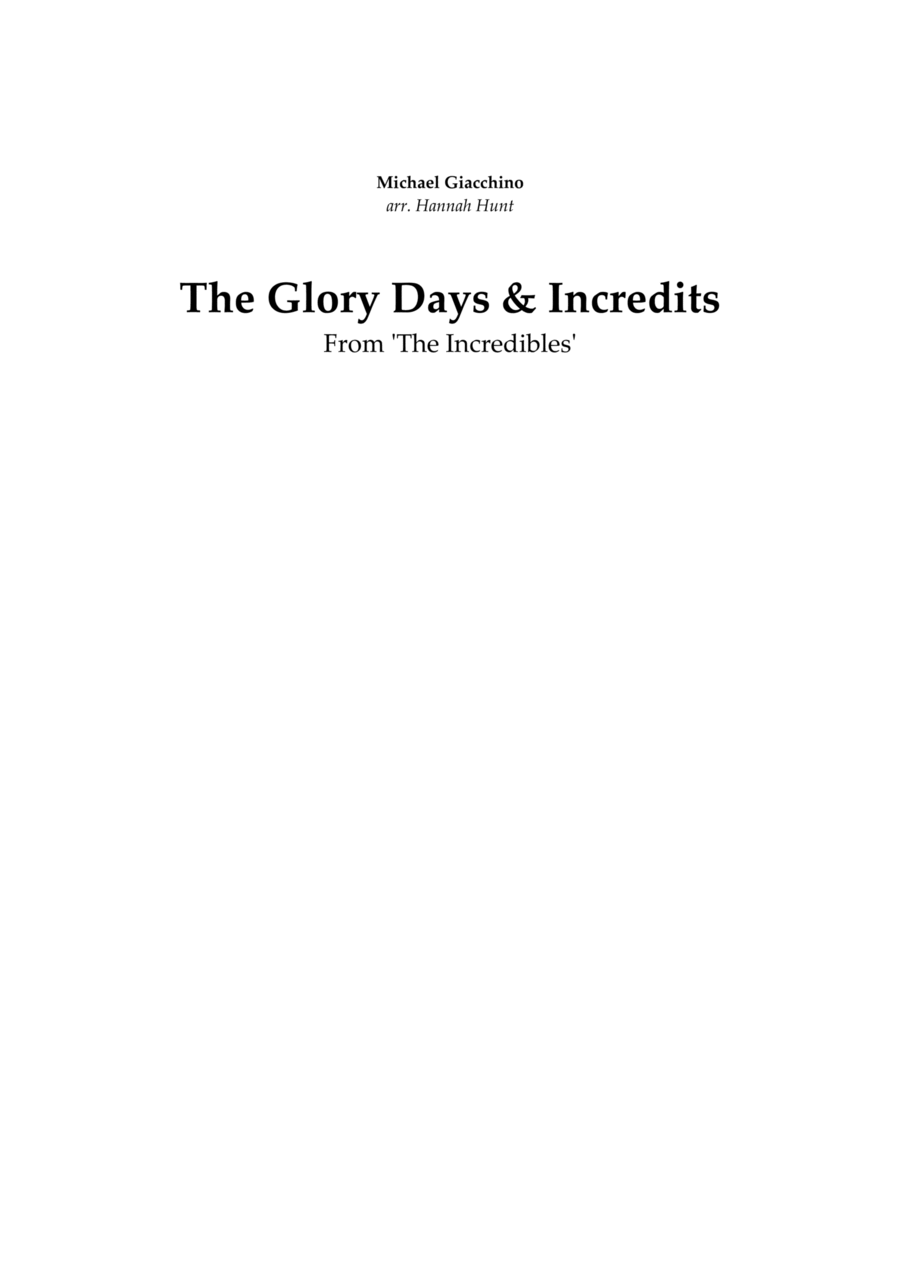 The Glory Days The Glory Days Full Orchestra scores gallery preview page 1