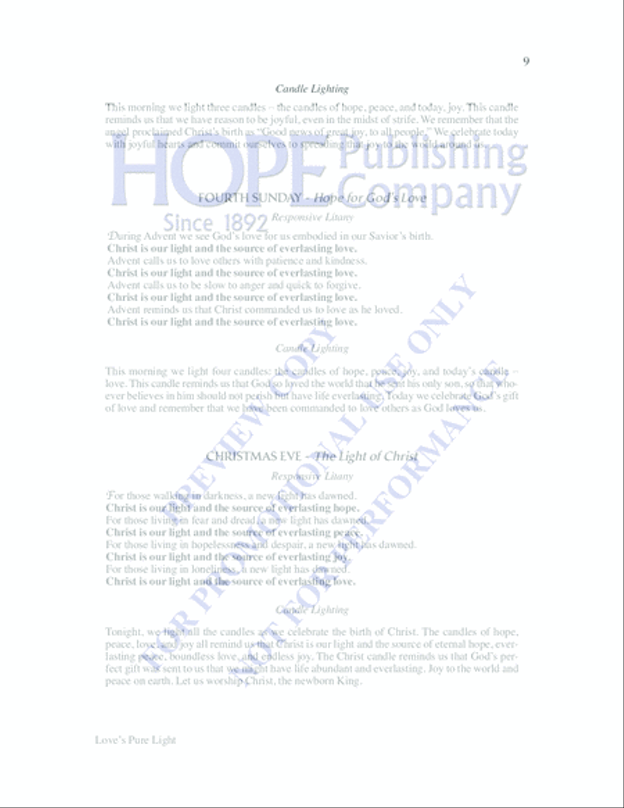 Love's Pure Light 3-Part scores gallery preview page 8