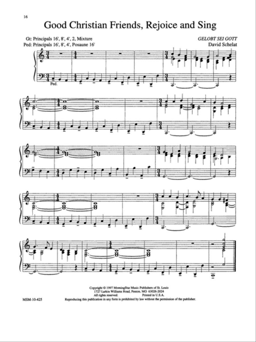 Good Christian Friends, Rejoice and Sing Organ scores gallery preview page 1
