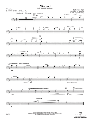 Nimrod (from Elgar's Variations): (wp) 2nd B-flat Trombone B.C.