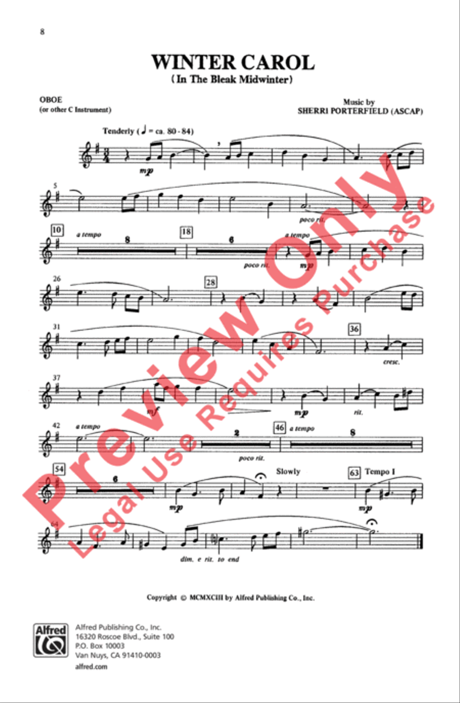 Winter Carol Winter Carol Women's Choir scores gallery preview page 8