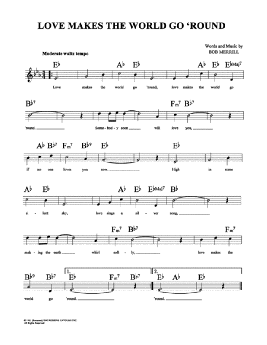 Love Makes the World Go 'Round School and Community scores gallery preview page 1