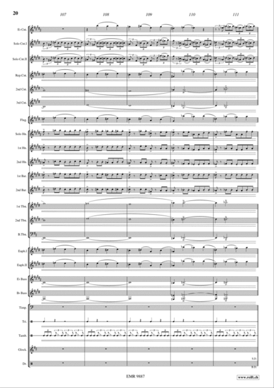 Finale from Symphony No. 1 Brass Band scores gallery preview page 20
