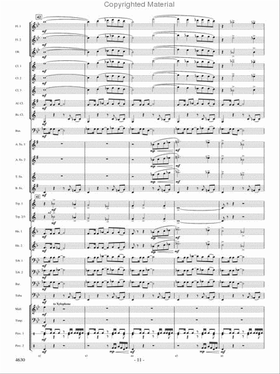 Joyous Alleluias Concert Band scores gallery preview page 10