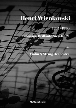 Book cover for Wieniawski Polonaise No. 2 Op 21 for Violin and String Orchestra