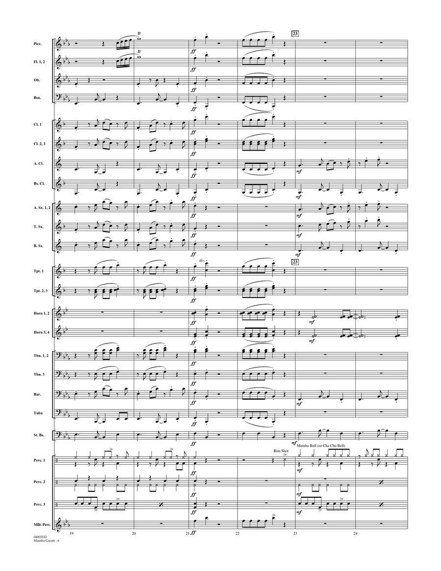 Mambo Greats - Conductor Score (Full Score) Concert Band scores gallery preview page 5