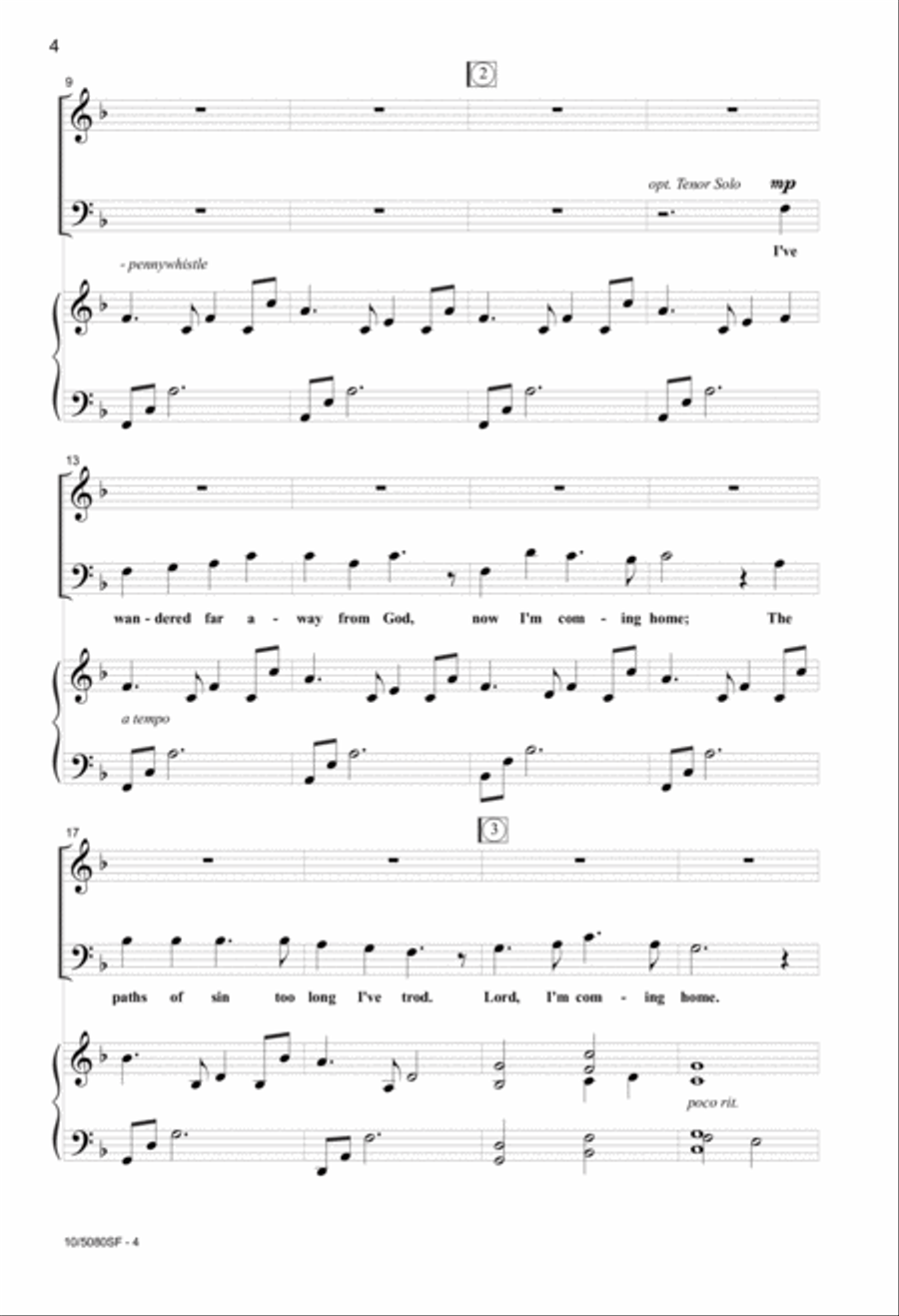 Lord, I'm Coming Home Lord, I'm Coming Home 4-Part scores gallery preview page 3