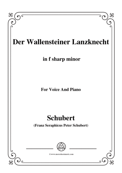 Schubert-Der Wallensteiner Lanzknecht,in f sharp minor,for Voice&Piano image number null