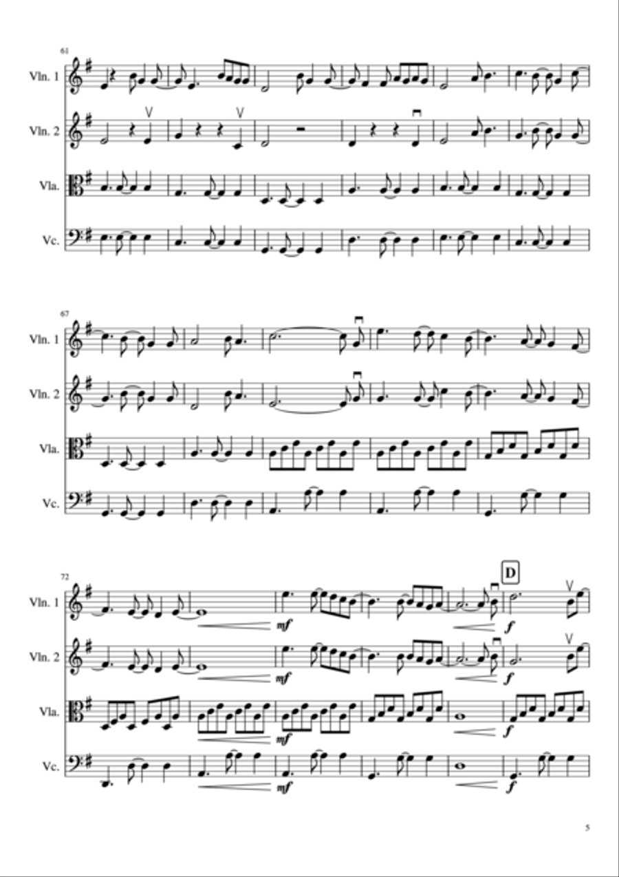 All Of Me All Of Me String Quartet scores gallery preview page 6