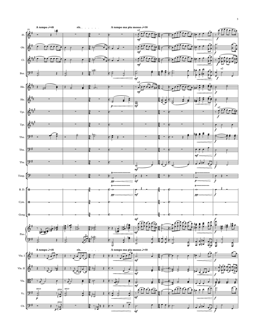 Nessun Dorma (arranged for large orchestra) Full Orchestra scores gallery preview page 3