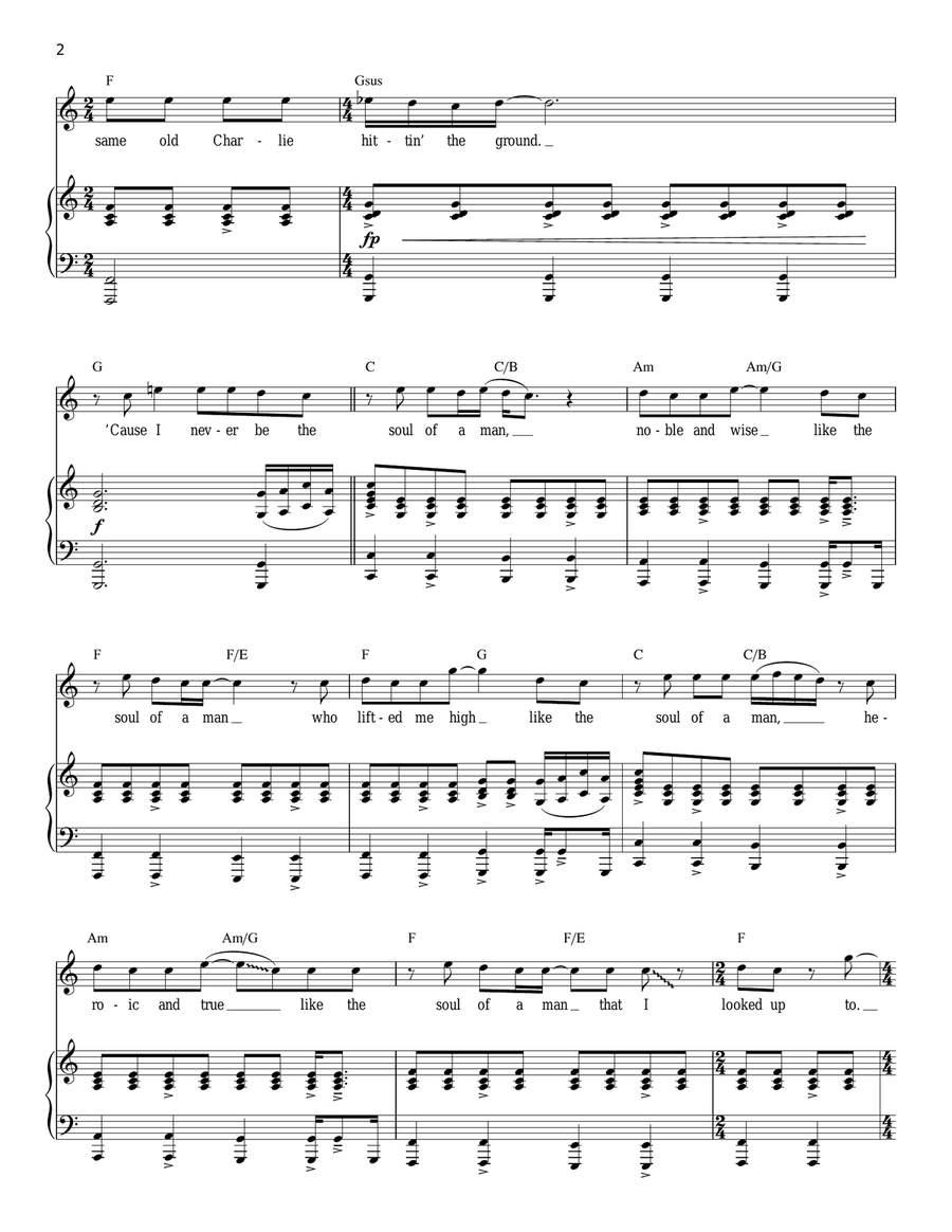 Soul Of A Man Piano, Vocal scores gallery preview page 2