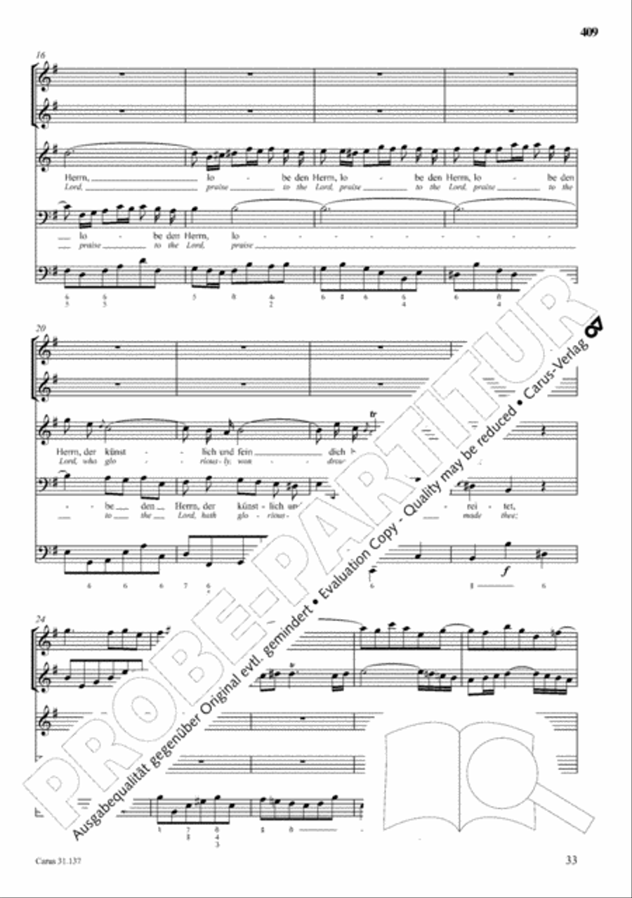 The Complete Sacred Vocal Works (Das geistliche Vokalwerk) Voice scores gallery preview page 410
